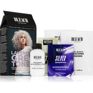 Bleach London Toner Kit semipermanente haarkleur voor Blond Haar Tint Lavender Grey 1 st