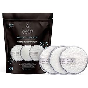 Seoulista Beauty® Magic Cleanse™ 3 Pack | Exfoliatie en gezichtsreiniging Chemisch vrij | Dermatoloog creëerde Koreaanse huidverzorging | Gratis make-up remover herbruikbaar meer dan 200x | Duurzaam