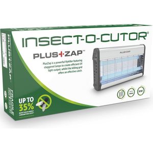 Insect-o-Cutor PlusZap elektrische vliegenverdelger - Muggenbestrijding - Krachtig dodelijk rooster - Vooraf geïnstalleerde UV-lampen - 30W aluminium - 3e generatie