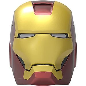 ekids Vi-B72IM Marvel Iron Man Draadloze Bluetooth-hoofdtelefoon met lichtgevende ogen, draagbaar, goud/rood