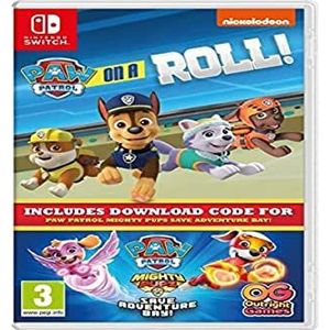 NAMCO 1188051,PAW PATROL: On a Roll! & PAW PATROL Mighty Pups: Save Adventure Bay! - 2 SPELEN IN 1,Zwart