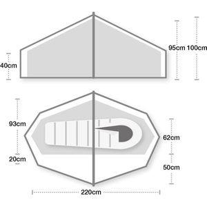 Terra Nova Laser Compact 1 tent - 1 persoons - groen - 970 gram