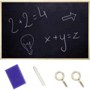 Creative Home 80 x 60 cm Krijtbord Schoolbord | Met Krijt en Spons | Perfect voor Restaurant, Kantoor, School, Pub & Thuis