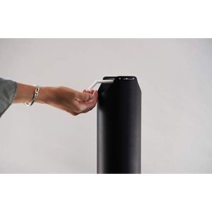 OX Tools Black Foot Operated Hand Sanitizer Bollard OX zwart aluminium handdesinfectiemiddel met voetbediening, Floor Stand