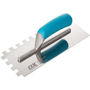 OX Trade Geknipt RVS Tegels Troffel - 12mm, Blauw/Zilver