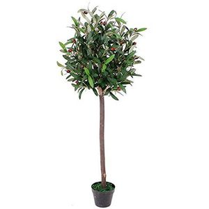 Leaf Design UK Kunstmatige vormsnij-fruitboom, kunststof, 120 cm, zwart, 120cm Bay Olive Topiary