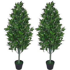 Leaf Realistische Kunstmatige Bay Kegel Paar Laurel Topiary