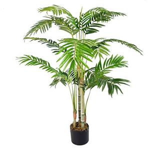 Leaf Tropische Kunstmatige Dracaena Palmplant, Lichtgroen, 120cm