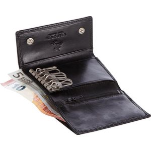 Visconti Sleuteletui - Portemonnee Heren - Pasjeshouder Mannen - Sleutel Organizer - Zwart (1178 blk)