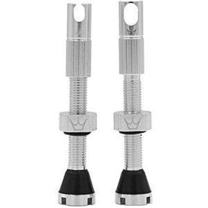 Peaty's Mk2 Tubeless ventielen voor volwassenen, uniseks, zilver, 42 mm