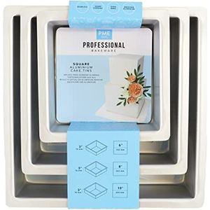 PME Deep Square Cake Pans Set/3