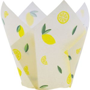 PME - Lemons - Tulpvormige Muffinhoesjes - Set van 24 - Diameter 10 cm