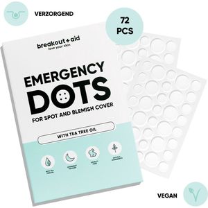breakout + aid - Emergency Dots - Lokale Verzorging - Tea Tree Olie - 72 st