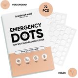 Breakout+Aid - Emergency Pimple Patch - 72 Stuks - Salicylzuur