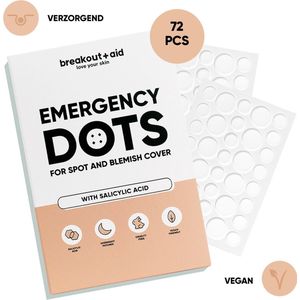 Breakout+Aid - Emergency Pimple Patch - 72 Stuks - Salicylzuur