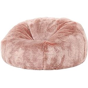 icon Kingston Zitzak, Roze, Imitatiebont Stof, Fauteuil, Zitzak Volwassen met Vulling Inbegrepen, Bean Bag, Slaapkamer, Woonkamer, Woonkamermeubilair