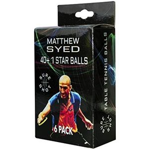 Sure Shot Matthew Syed 40+ 1 Star tafeltennisballen, 6 stuks