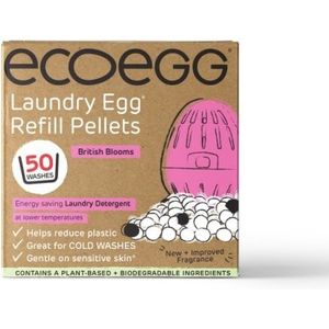 Ecoegg Navulling - 50 wasbeurten – Britse Bloei - Was Ei - Wasmiddel - Hervulbaar - Duurzaam - Hypoallergeen - Geschikt voor baby's en mensen