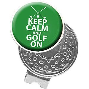 Asbri Golf Keep Calm and Golf on Cap Clip N/A Silver