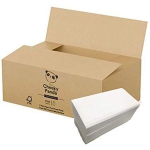The Cheeky Panda V Fold Flushable Handdoeken 2-laags VHANDTW20 20 Stuks à 160 Vellen