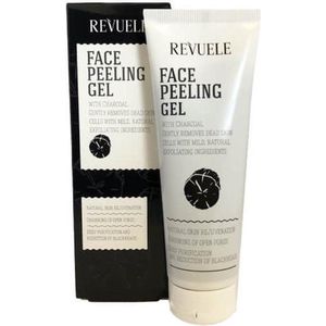 Revuele - Face Peeling Gel Charcoal - Reinigingspeeling - 80 ml - Actieve Koolstof