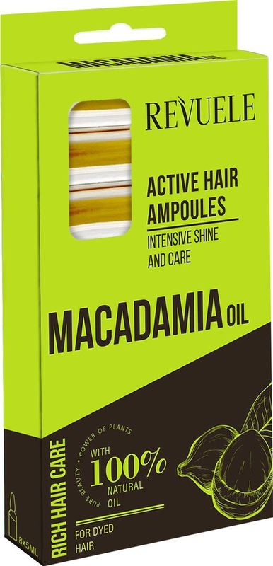Revuele - Macadamia Oil Active Haar Ampullen - 8x 5ml - Diepgaande Verzorging