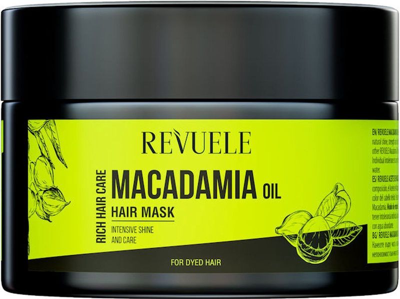 Revuele - Macadamia Oil Haarmasker - Gekleurd Haar - 360 ml - Verzorgend