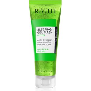 Revuele Sleeping Gel Mask Detox Detox Gezichtsmasker voor ’s nachts 80 ml