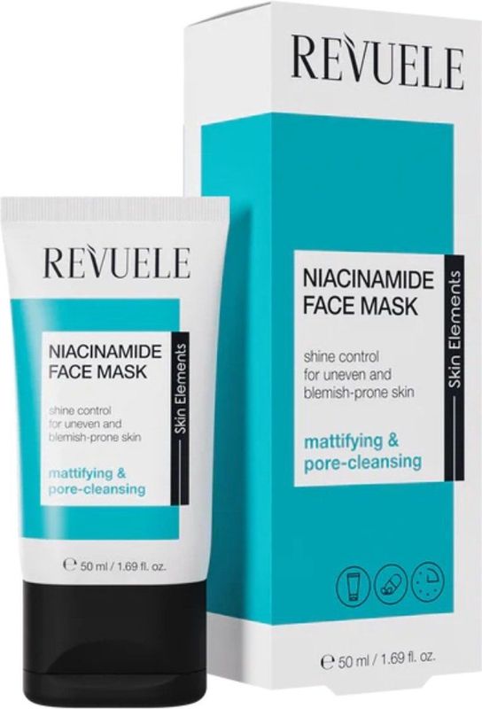 Revuele - Niacinamide Face Mask - Reinigingsmasker - 50 ml - Veganistisch