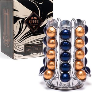 Peak Coffee Capsulehouder Nespresso Vertuo – Koffiecups Houder Staand Vertuo - 30 cups – Chrome afwerking