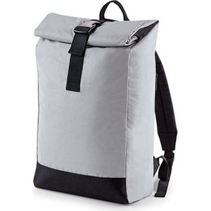 Reflective Roll-Top Backpack/Rugzak BagBase - 15 Liter Silver