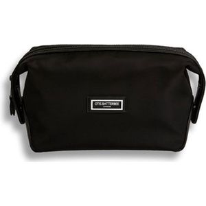 Otis Batterbee The Wash Bag - Toilettas - Vegan leer & Nylon - Zwart