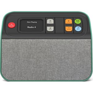 Dementievriendelijke DAB+ Radio - Senioren Radio met Makkelijke Bediening - Dementie Radio - Aanpasbaar Bedieningspaneel tot 1 Knop - Speciaal voor Iemand met Dementie - DAB/FM/USB - Groen