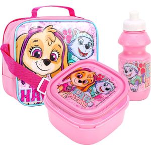 Paw Patrol SKYE & EVEREST Lunch Set Broodtrommel Drinkbeker Schoudertas Lunchtas