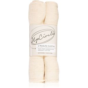 UpCircle Muslin Cloths mousseline tissue voor verwijdering van make-up en reiniging van de huid 2 st