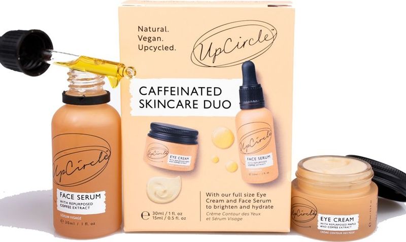 Upcircle - Caffeinated Skincare Duo - Oogcrème - Gezichtsserum - Koffieolie