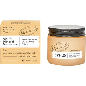UpCircle Zonnebrandcrème - SPF 25 - Upcycled frambozen - Face - Minerale formule - Natuurlijke finish - Acne-bestrijdend