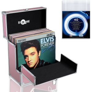 Retro Musique KXRM 03 RG rosé gouden platenkoffer incl. sleeves