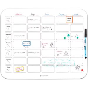 GreenStory - Familie planbord week Large- Familieagenda - 5 personen - Sticky Whiteboard - met Sticky Pen