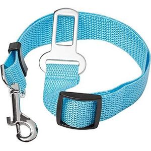 EFUTURETIME Bijtvaste Hondenriem Ketting 85 cm, Kort voor Achterbank Auto, Hondengesp, Veiligheidsgordel Hond Roestvrij Staal 304, Kauwveilig voor Kleine en Grote Honden