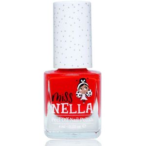 Miss Nella CLASS CLOWN - Rode nagellak voor kinderen, op waterbasis en geurloos, en gemakkelijk af te pellen.