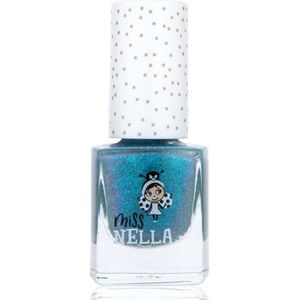 Miss Nella - BLUE THE CANDLES - Metallic Blauwe Glitternagellak - Waterbasis - Geurloos