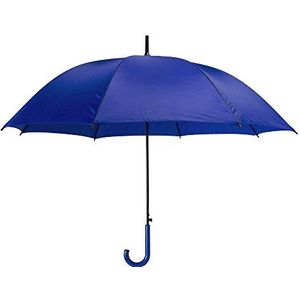 eBuyGB Gekleurde automatische kunststof boef handvat Brolly Stick paraplu, 107 cm, Blauw (blauw) - 1300504