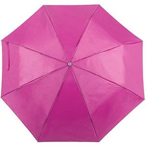 eBuyGB Opvouwbare en compacte mini-zakparaplu met handmatige opening, lichte telescopische paraplu met handgreep, riem en bijpassende beschermtas, fuchsia, 104,1 cm