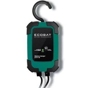 Ecobat EBC1 - Accu-/Druppellader - 6-12 V - 1 A - Geschikt voor Lood, AGM, Gel, Start-Stop