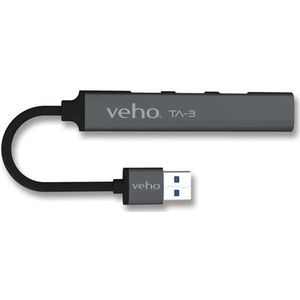 Veho - TA-3 - 4-poorts USB-A Mini-hub - Aluminium - USB 3.0