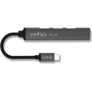 Veho VAA-650-TA4-USB-C USB 3.2 Gen 1 (3.1 Gen 1) Type-C 5000 Mbit/s Grijs