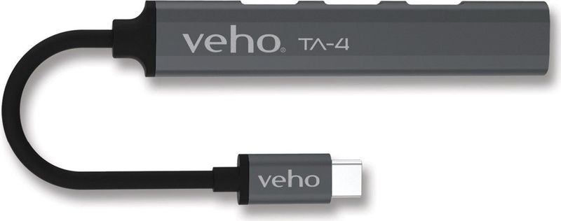 Veho VAA-650-TA4-USB-C USB 3.2 Gen 1 (3.1 Gen 1) Type-C 5000 Mbit/s Grijs