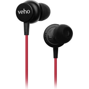 Veho Z3 wired earphones with mic - Red