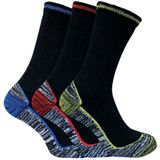 BWS - Bamboe Werksokken - Zwart - 6 Paar voor Laarzen met Stalen Neus